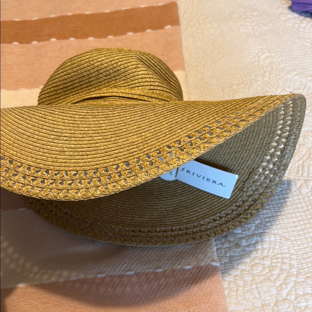 Riviera Mustard Wide Brim Hat (packable!)